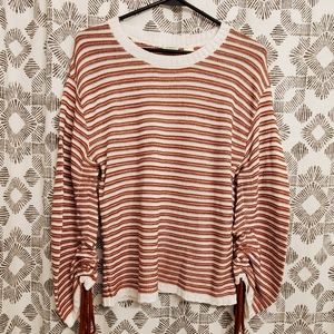 Daytrip Brand orange striped sweater